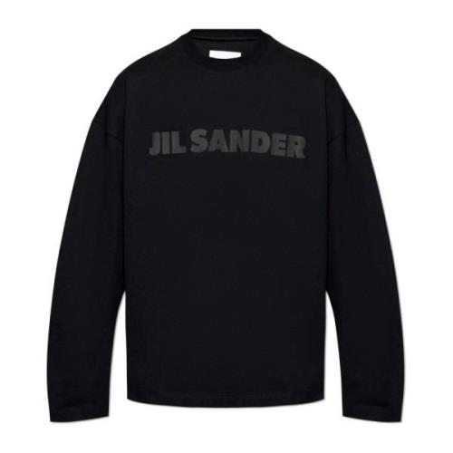 T-shirt met logo Jil Sander , Black , Heren