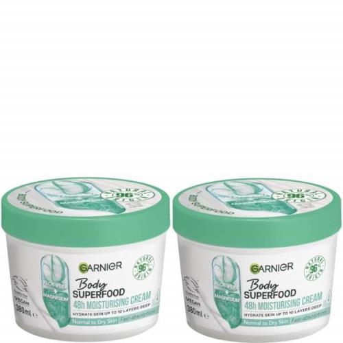 Garnier Body Superfood, Nourishing Body Cream Duos - Aloe Vera & Magne...