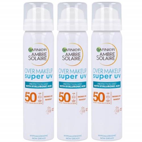 Garnier Ambre Solaire Over Makeup Super UV Protection Mist SPF50 75ml ...