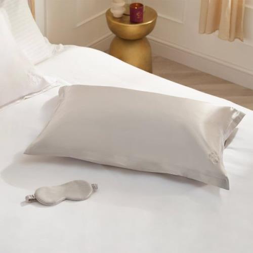 ESPA Home Oxford Edge Silk Pillowcase - Moonlight Grey