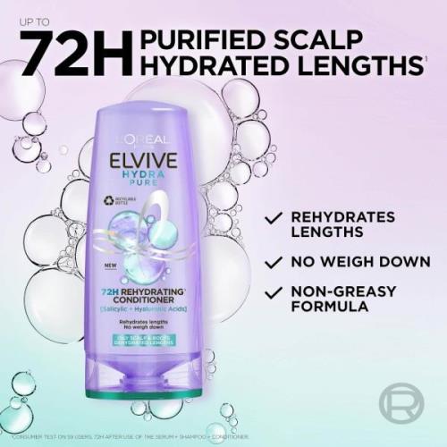 L'Oréal Paris Elvive Hydra Pure 72h Rehydrating Conditioner with Hyalu...