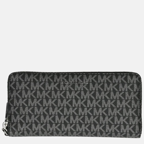 Michael Kors Jet Set ritsportemonnee blk/silver