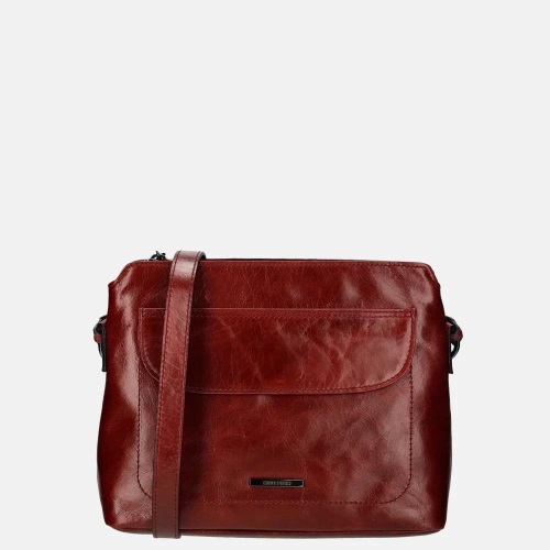 Claudio Ferrici Pelle Vecchia crossbody tas bordo