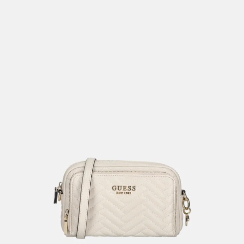 Guess Anning camera crossbody tas stone