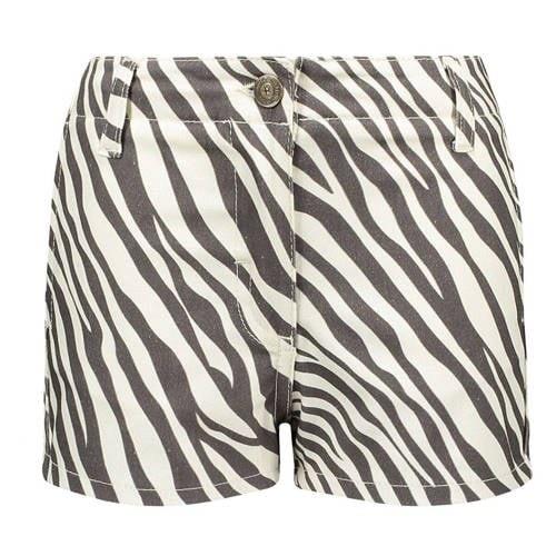 Like Flo slim fit short met zebraprint ecru Korte broek Meisjes Polyes...