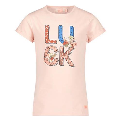Orange Stars T-shirt met printopdruk roze Meisjes Stretchkatoen Ronde ...