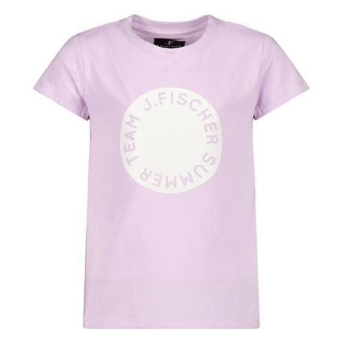 Jake Fischer T-shirt met printopdruk lila Paars Meisjes Stretchkatoen ...