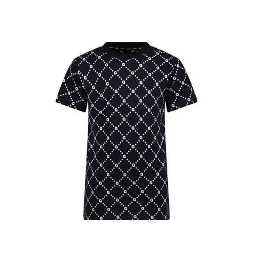 Le Chic Garcon T-shirt NEILY met all over print donkerblauw Jongens St...