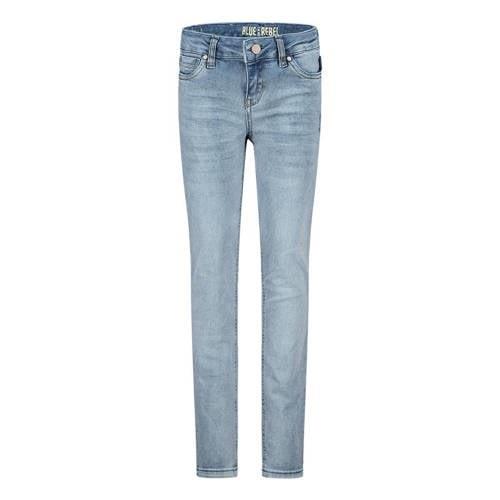 Blue Rebel slim fit jeans Damrack denim mid blue Blauw Jongens Stretch...