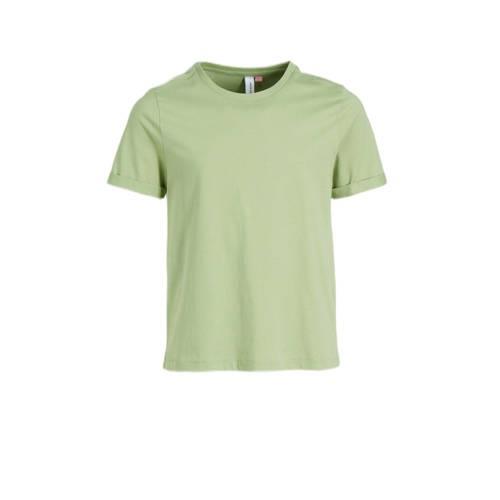 VERO MODA GIRL T-shirt VMPAULA groen Meisjes Katoen Ronde hals Effen -...