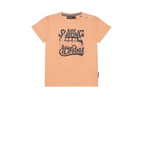Tumble 'n Dry Lo T-shirt Barrel van katoen zacht oranje Printopdruk - ...