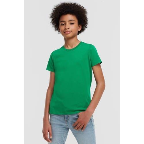 anytime T-shirt groen Jongens Katoen Ronde hals Effen - 98/104