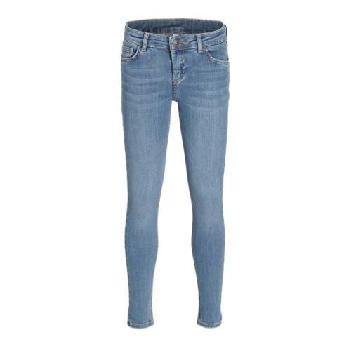 PIECES KIDS high waist slim fit jeans LPRUNA light denim Blauw Meisjes...