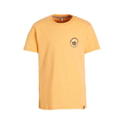 Wildfish T-shirt Marick van katoen oranje Backprint - 116