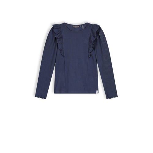 NONO longsleeve Keo 110 navy blazer Blauw Meisjes Polyester Ronde hals...