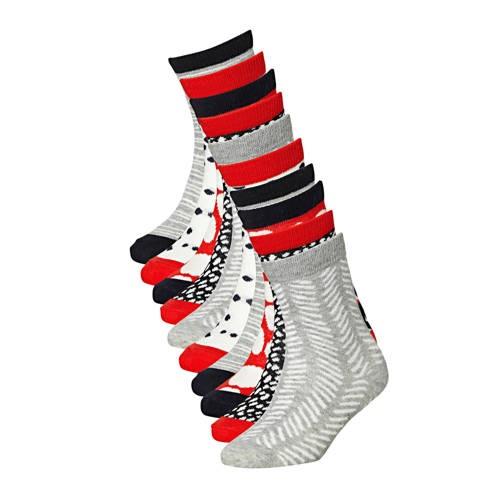 Apollo sokken met all-over print - set van 10 rood Meisjes Katoen Mixp...