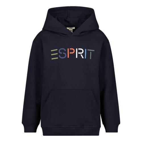 ESPRIT hoodie + longsleeve met logo donkerblauw/lichtblauw Sweater Log...