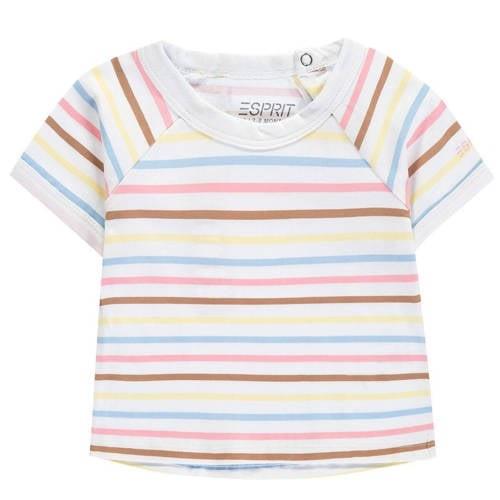 ESPRIT baby gestreept T-shirt met katoen wit/multicolor Streep - 62