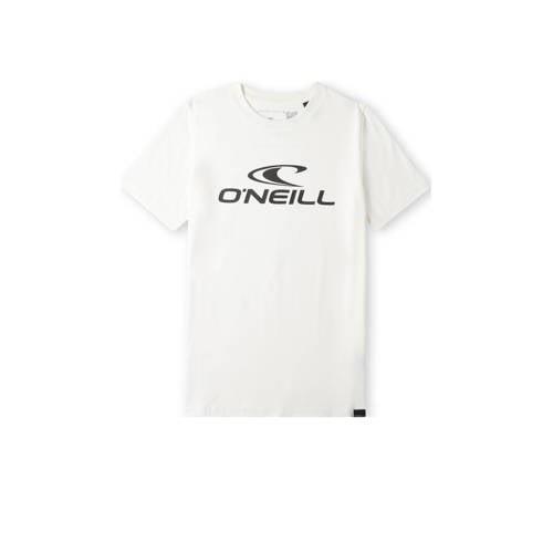 O'Neill T-shirt Wave met logo wit/zwart Jongens Katoen Ronde hals Logo...
