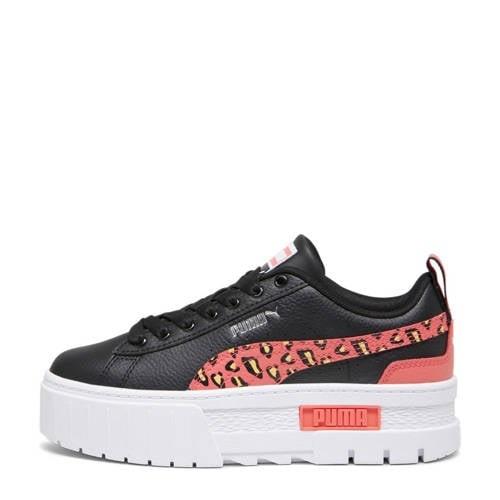 Puma Wild sneakers zwart/roze Meisjes Imitatieleer Dierenprint - 36