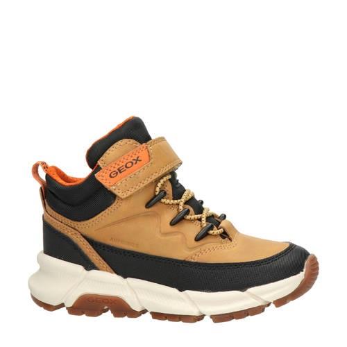 Geox Flexyper Plus sneakers cognac Bruin Jongens Imitatieleer Meerkleu...