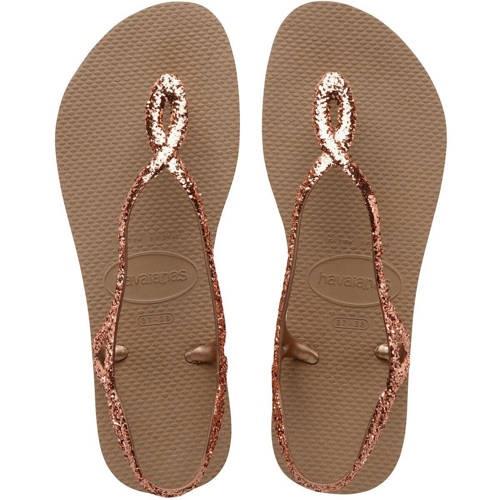 Havaianas Luna Premium II sandalen goud Dames Rubber Effen - 37-38