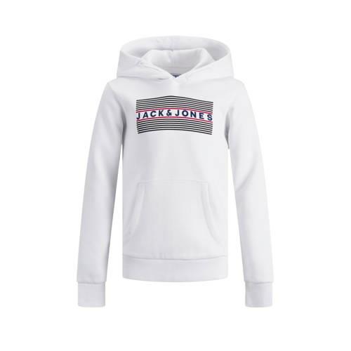 JACK & JONES JUNIOR hoodie JJECORP met logo wit Sweater Jongens Katoen...