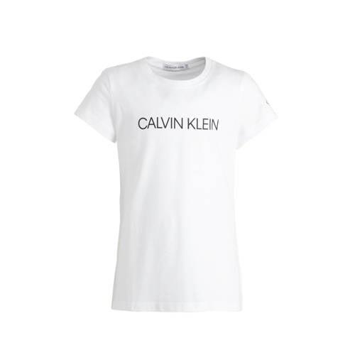 CALVIN KLEIN JEANS slim fit T-shirt van katoen wit Logo - 116