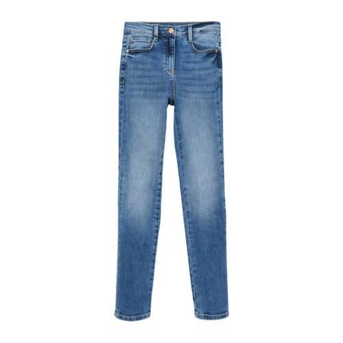 s.Oliver slim fit jeans blauw Meisjes Polyester Effen - 134