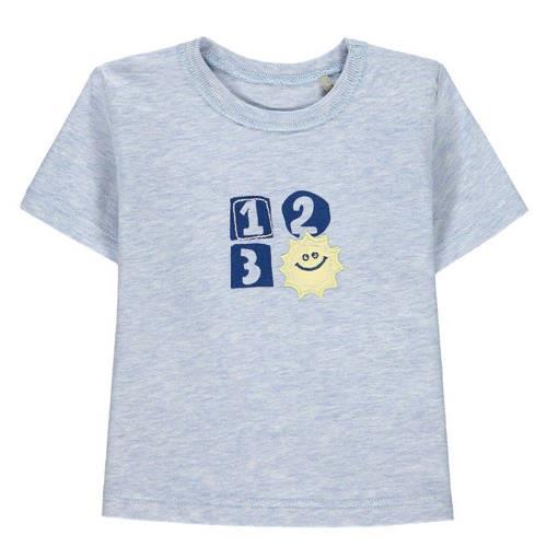 Kanz baby T-shirt met printopdruk blauw Jongens Katoen Ronde hals Prin...