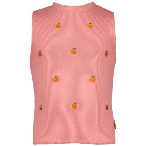 Vingino T-shirt met fruitprint roze Meisjes Katoen Opstaande kraag All...