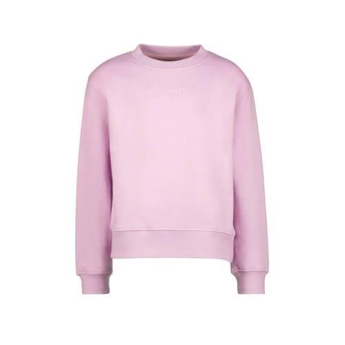 Vingino sweater Nensi met franjes roze Effen - 140