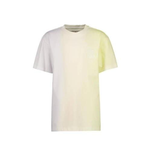 Vingino T-shirt JOP licht neon geel/lila Jongens Katoen Ronde hals Mee...