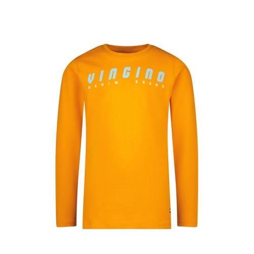 Vingino longsleeve met logo oranje Jongens Katoen Ronde hals Logo - 10...