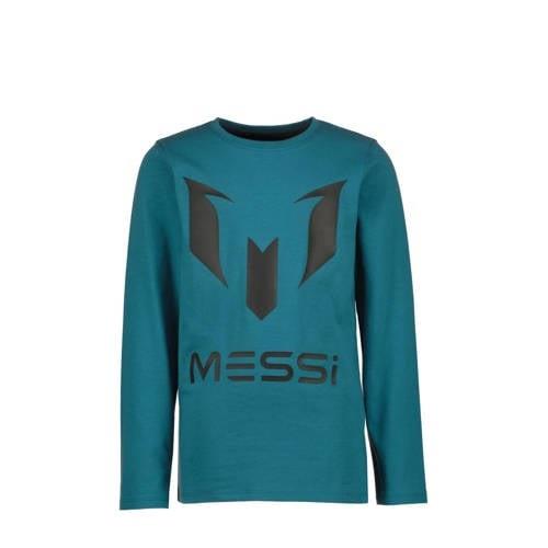 Vingino x Messi longsleeve Jueno met logo diepblauw Jongens Stretchkat...