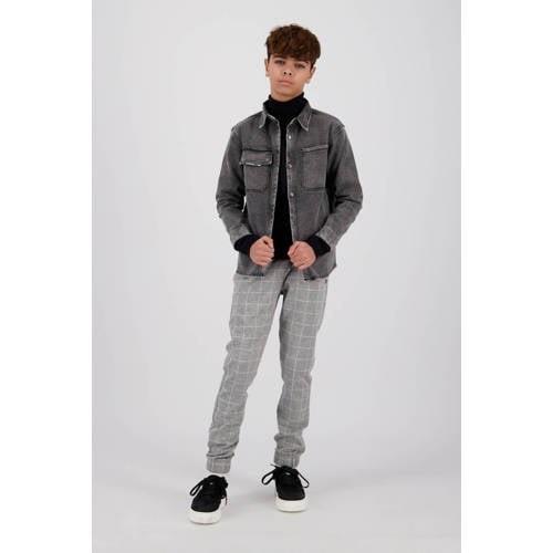 Vingino denim overshirt dark grey vintage Overhemd Grijs Effen - 152