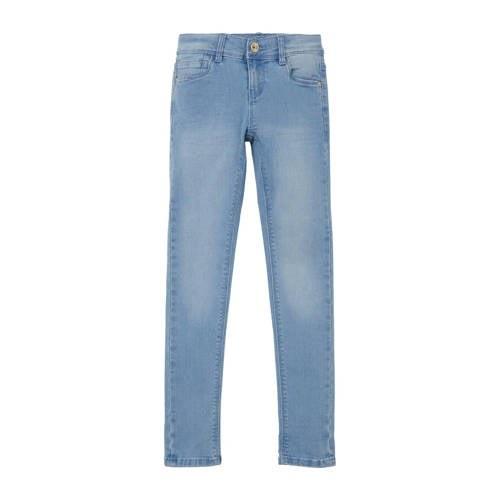 NAME IT KIDS skinny jeans NKFPOLLY light denim Blauw Effen - 104