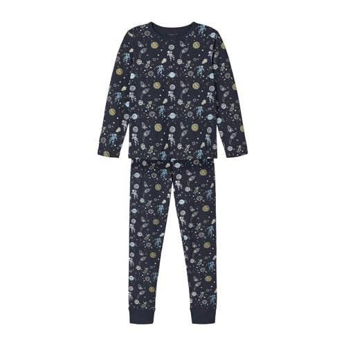 NAME IT KIDS pyjama NKMNIGHTSET donkerblauw Jongens Biologisch katoen ...