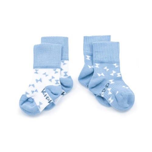 KipKep Blijf-Sokjes 0-6 mnd - set van 2 party blue Sokken Blauw Jongen...