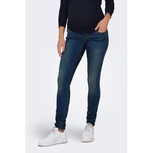 ONLY MATERNITY skinny zwangerschapsjeans OLMWAUW dark blue denim Blauw...