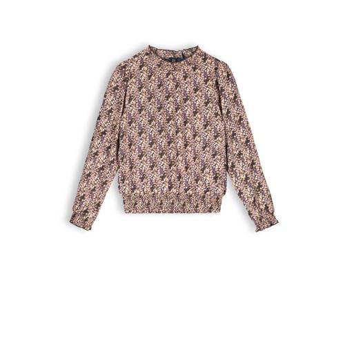 NoBell’ top Tommy van gerecycled polyester bruin/beige/paars All over ...