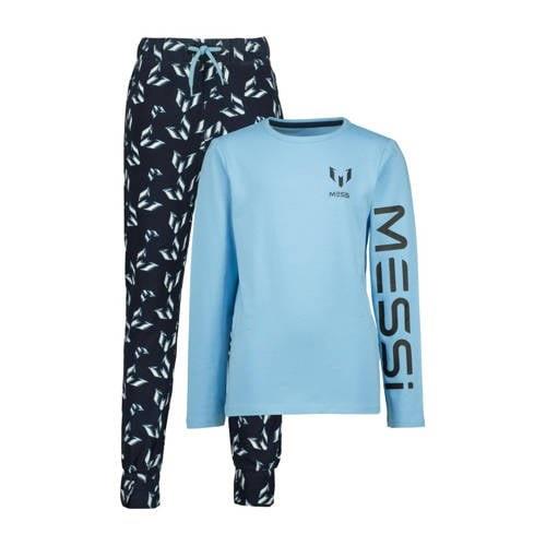 Vingino x Messi pyjama Vicuna blauw Jongens Katoen Ronde hals Meerkleu...