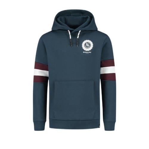 Ballin hoodie met logo donkerblauw/wit/rood Sweater Logo - 176