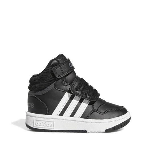 adidas Sportswear Hoop Mid sneakers zwart/wit/grijs Jongens/Meisjes Im...