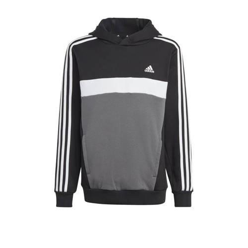 adidas Sportswear hoodie zwart/wit/grijs Sweater Meerkleurig - 140