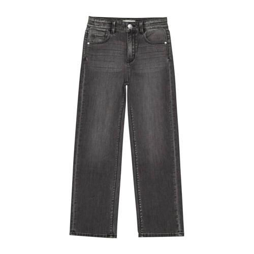 Raizzed high waist straight fit jeans grijs Meisjes Denim Effen - 128