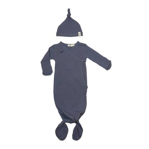 Snoozebaby geboortepakje / cocoon incl mutsje Babyslaapzak Blauw Effen