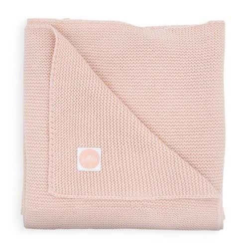 Jollein baby ledikantdeken Basic knit 100x150 cm Pale pink Babydeken R...
