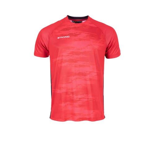 Stanno junior voetbalshirt rood/zwart Sport t-shirt Gerecycled polyest...