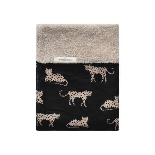 Your Wishes baby teddy wiegdeken Wild Cheetah 70x100 cm zwart/beige Ba...